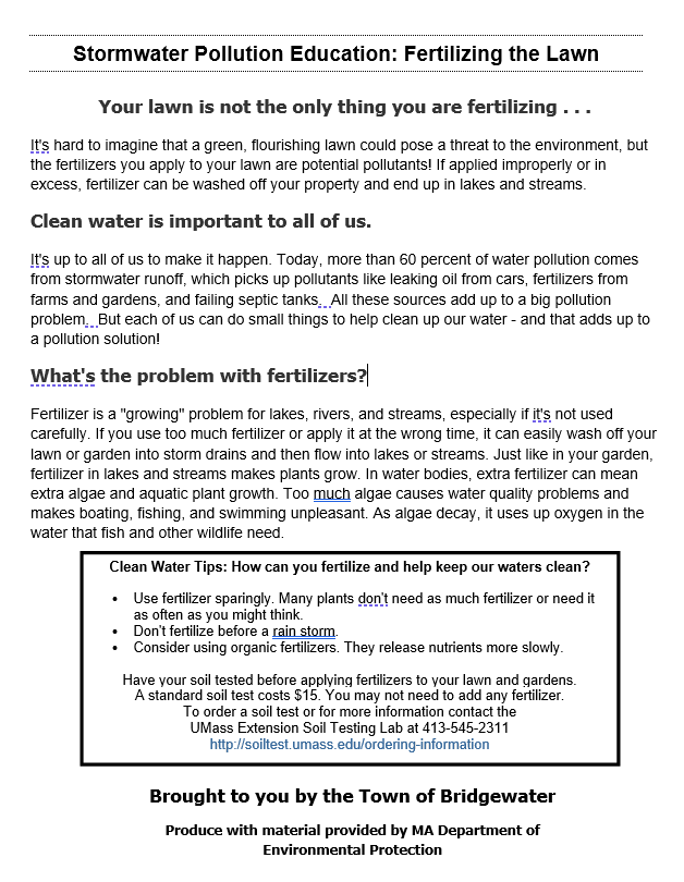 Fertilizing the Lawn